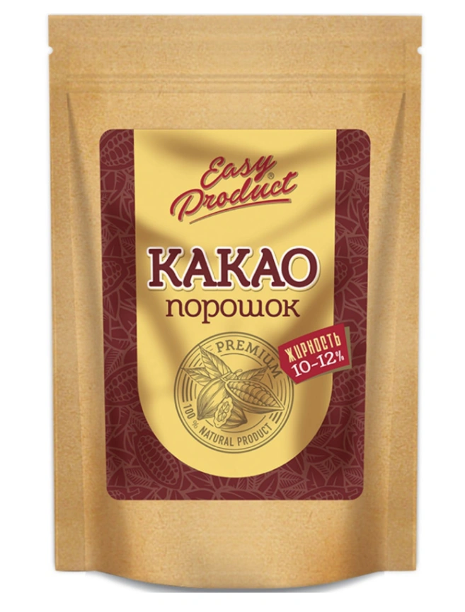 Какао-порошок натуральный 100%, Турция (фабрика какао), жир 10/12%, без сахара, 300г фото 1