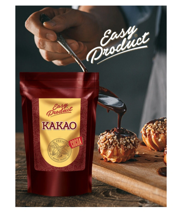 Какао-порошок натуральный 100%, Турция (фабрика какао), жир 10/12%, без сахара, 300г фото 3