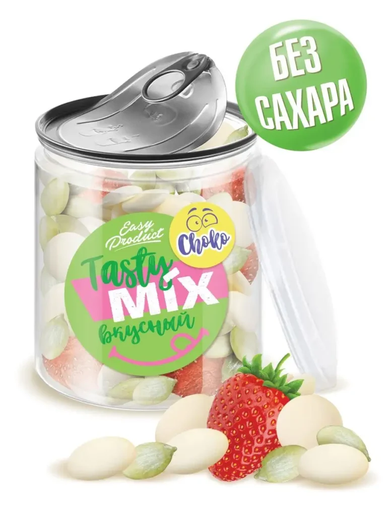 Клубника Шоколад белый без сахара Тыквенные семечки
