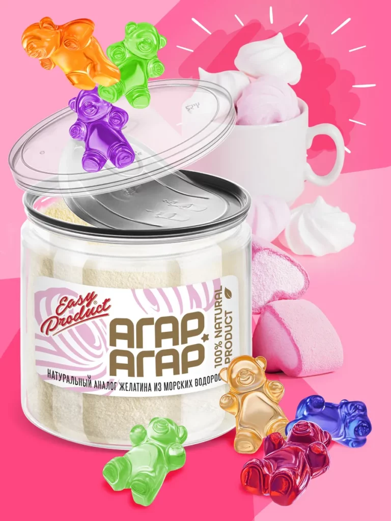 Агар-агар 900 bloom для зефира натуральный 100г